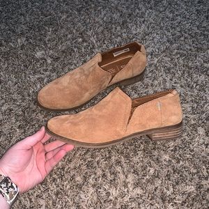 Sperry Tan Suede Slip Ons Size 6.5
